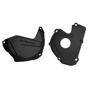 CLUTCH & IGNITION COVER PROTECTOR KAWASAKI KX250F 17-20 BLACK